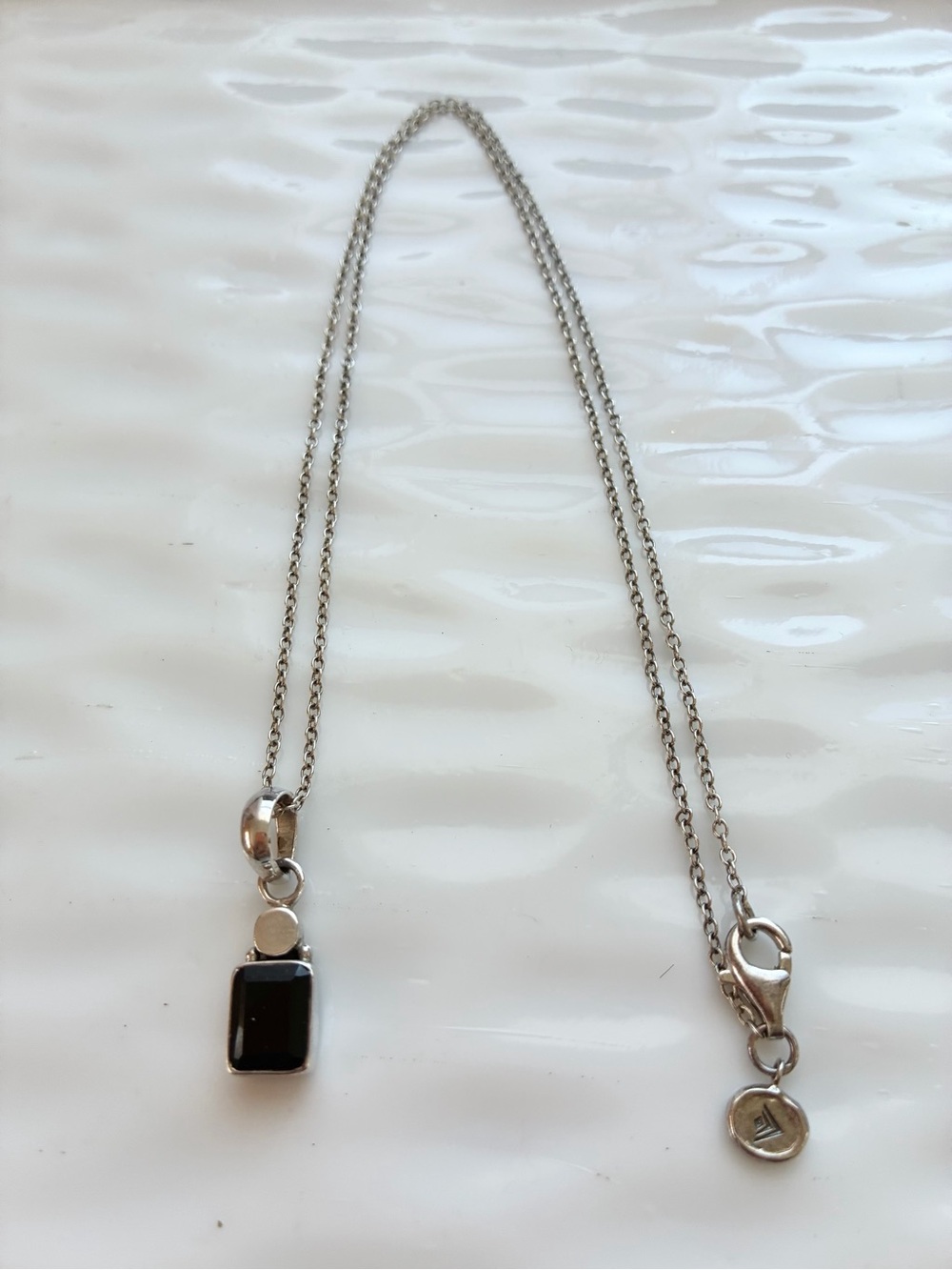 Silpada Sterling Silver Black Onyx Pendant on Silpada Necklace S1215 - Picture 3 of 8